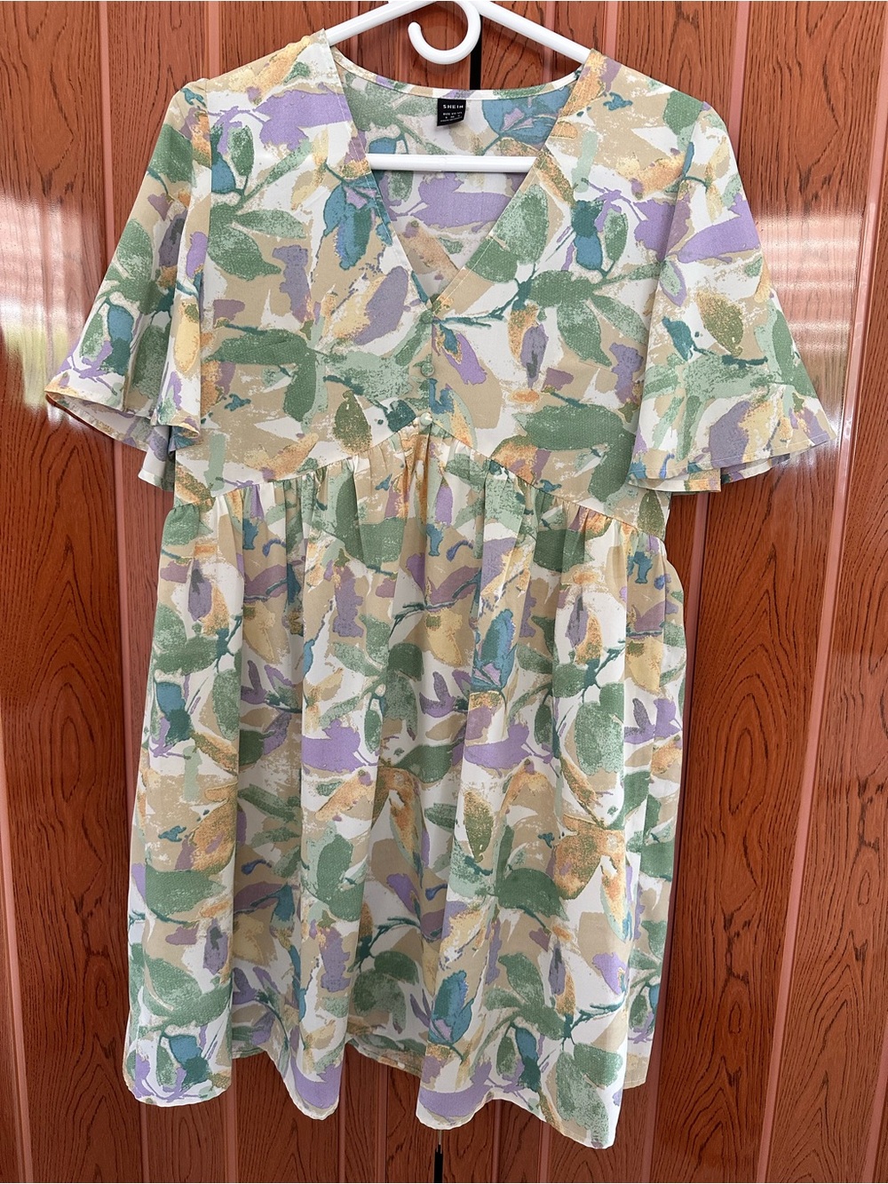 SHEIN Pastel Floral Dress | Soft Girl Cottagecore Mini Dress Size S